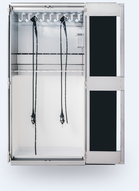 Scopes hanging in ChanlDry Drying Cabinet